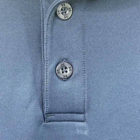 Under Armour HeatGear Polo Shirt Men's XL Navy Blue Short Sleeve - Picture 8 of 12